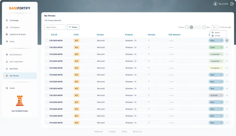 BaseFortify registration page showing security measures for users